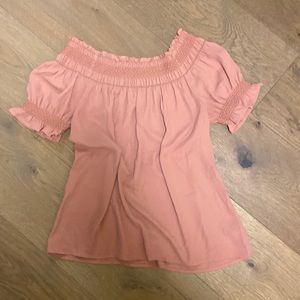 Express off the shoulder cap sleeved top